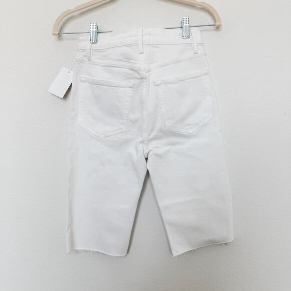 Frame Womens Shorts Size 23 White Le Vintage Bermuda Preppy Parisian Minimalist - Picture 6 of 7